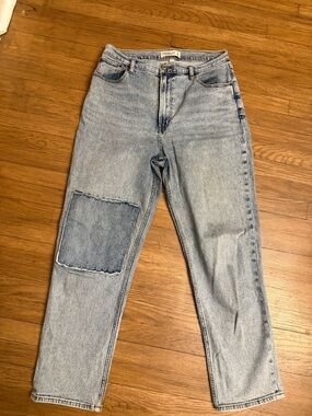 Abercrombie Ankle Straight Ultra High Rise Patch Pocket Curve Love 30LONG